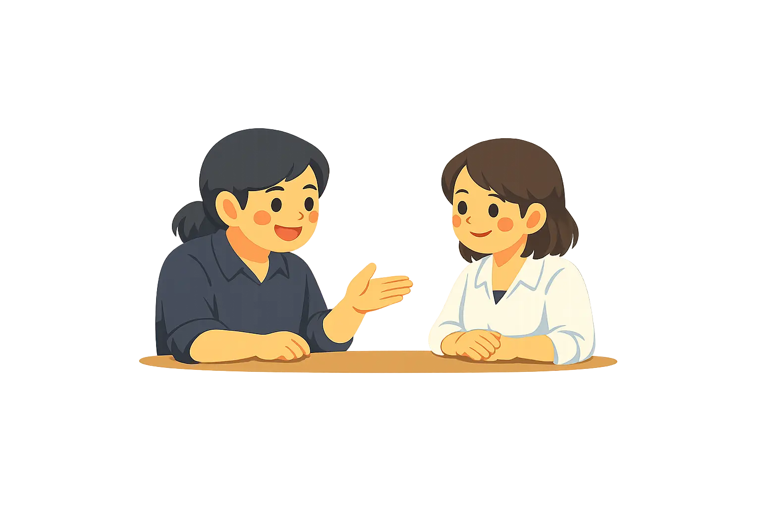 adult in conversation