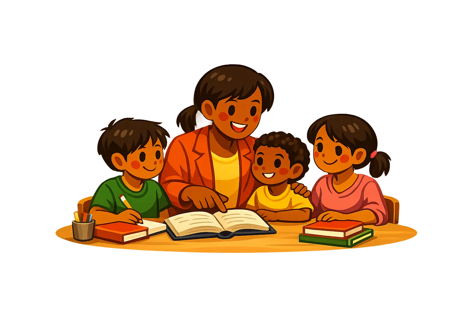 child at school learning