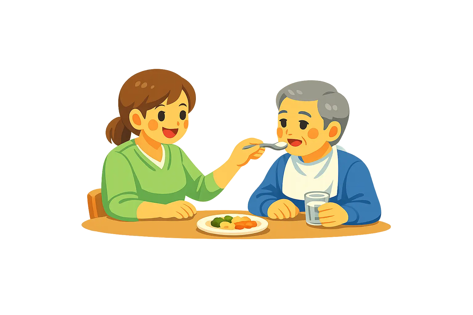 older adult at mealtime